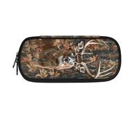 SdetYuia Astuccio speciale per bambini con stella di polpo per ragazze e ragazzi, grazioso astuccio con griglia visibile, per 2° e 3° bambino, portamonete per forniture scolastiche, Camo Foresta Deer,