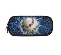 SdetYuia Astuccio speciale per bambini con stella di polpo per ragazze e ragazzi, grazioso astuccio con griglia visibile, per 2° e 3° bambino, portamonete per forniture scolastiche, Fulmine Baseball