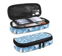 SdetYuia Olio su Tela Panda Matita caso Matita Holder caso Matita Pouch Pencil case Organized Pencil case Travel Pen case Big Pencil Pouch, Farfalla blu., 8.8"x1.7"x4.1", Set di zaini per la scuola
