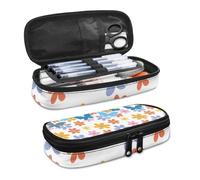 SdetYuia Olio su Tela Panda Matita caso Matita Holder caso Matita Pouch Pencil case Organized Pencil case Travel Pen case Big Pencil Pouch, Farfalle e fiori., 8.8"x1.7"x4.1", Set di zaini per la