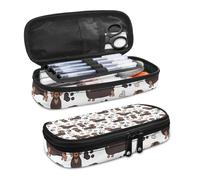 SdetYuia Olio su Tela Panda Matita caso Matita Holder caso Matita Pouch Pencil case Organized Pencil case Travel Pen case Big Pencil Pouch, Cucciolo che ama le ossa, 8.8"x1.7"x4.1", Set di zaini per