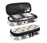 SdetYuia Olio su Tela Panda Matita caso Matita Holder caso Matita Pouch Pencil case Organized Pencil case Travel Pen case Big Pencil Pouch, Gattini, 8.8"x1.7"x4.1", Set di zaini per la scuola