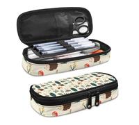 SdetYuia Olio su Tela Panda Matita caso Matita Holder caso Matita Pouch Pencil case Organized Pencil case Travel Pen case Big Pencil Pouch, Cactus e Riccio, 8.8"x1.7"x4.1", Set di zaini per la scuola