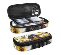 SdetYuia Olio su Tela Panda Matita caso Matita Holder caso Matita Pouch Pencil case Organized Pencil case Travel Pen case Big Pencil Pouch, Cucciolo di giras, 8.8"x1.7"x4.1", Set di zaini per la