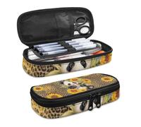 SdetYuia Olio su Tela Panda Matita caso Matita Holder caso Matita Pouch Pencil case Organized Pencil case Travel Pen case Big Pencil Pouch, Panda Girasole, 8.8"x1.7"x4.1", Set di zaini per la scuola