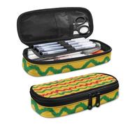 SdetYuia Olio su Tela Panda Matita caso Matita Holder caso Matita Pouch Pencil case Organized Pencil case Travel Pen case Big Pencil Pouch, Linea ondulata, 8.8"x1.7"x4.1", Set di zaini per la scuola