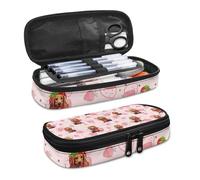 SdetYuia Olio su Tela Panda Matita caso Matita Holder caso Matita Pouch Pencil case Organized Pencil case Travel Pen case Big Pencil Pouch, Cucciolo Fragola, 8.8"x1.7"x4.1", Set di zaini per la scuola