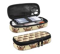 SdetYuia Olio su Tela Panda Matita caso Matita Holder caso Matita Pouch Pencil case Organized Pencil case Travel Pen case Big Pencil Pouch, Gopher, 8.8"x1.7"x4.1", Set di zaini per la scuola