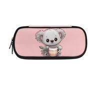 SdetYuia Simpatico astuccio per matite koala per ragazze 7-8 10-12 rosa astuccio per matite per bambini organizer portapenne grande capacità astuccio portapenne Kawaii studio cancelleria ritorno a