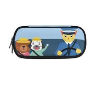 SdetYuia Tiger - Astuccio grande capiente, per ragazzi e scuole elementari, per bambini, per il rientro a scuola, Auto della polizia, 8.8"x1.7"x4.1", Astuccio