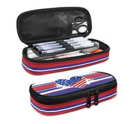 SdetYuia UFO - Astuccio portamatite, grande capacità, stile origami, con motivo galassia, resistente, organizer per cancelleria, per ragazzi, ragazze, ufficio, Noi Bandiera Amore, 8.8"x1.7"x4.1", Set