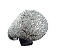 SDEWFFWSA Anello da dito in lega, stile retrò, etnico, creativo, unisex, con strass, 9, Metallo, Non pietra preziosa