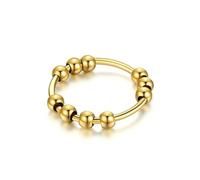 SDEWFFWSA Perline in acciaio indolore Anelli di ansia per le donne Stress Relief Fidget Anelli Uomini Stile Semplice Moda Gioielli Accessori, 11