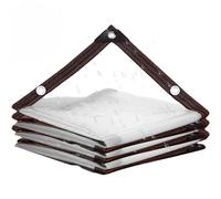 Telone per Esterno 3x3.5m, Telone Impermeabile per Esterno Trasparente, Telone Impermeabile per Esterno Gazebo con Occhielli y Corda, Resistente Alle Intemperie