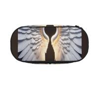 SDFHU Astuccio con stampa di ali d'angelo, accessorio unisex adatto per ogni occasione, nero, taglia unica, carino, Nero , Taglia unica, Carino