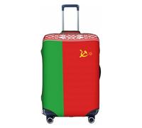 Sdfhu Bandiera della Bielorussia Stampa Unica Copertura Bagagli Da Viaggio Lavabile Anti Graffio Valigia Protector per Vacanza, bianco, Small