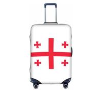 Sdfhu Bandiera della Georgia Stampa Unica Viaggio Bagagli Copertura Lavabile Anti Graffio Valigia Protector per Vacanza, bianco, Medium