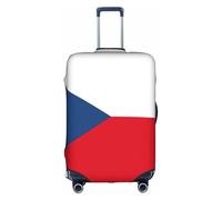 Sdfhu Bandiera della Repubblica Ceca Stampa Unica Copertura Bagagli Da Viaggio Lavabile Anti Graffio Valigia Protector per Vacanza, bianco, X-Large