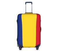 Sdfhu Bandiera della Romania Stampa Unica Viaggio Bagagli Copertura Lavabile Anti Graffio Valigia Protector per Vacanza, bianco, Small