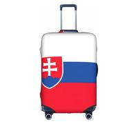 Sdfhu Bandiera della Slovacchia Stampa Unica Copertura Bagagli Da Viaggio Lavabile Anti Graffio Valigia Protector per Vacanza, bianco, Small