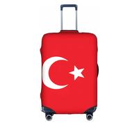 Sdfhu Bandiera della Turchia Stampa Unica Viaggio Bagagli Copertura Lavabile Anti Graffio Valigia Protector per Vacanza, bianco, Medium