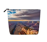 SDFHU Beauty Grand Canyon 1 borsa da toilette da donna a strato singolo borsa per il trucco essenziale da viaggio con cerniera, nero, Taglia unica