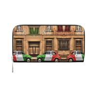 SDFHU Bella Italia Stampa Delle Donne Del Raccoglitore Alla Moda Viaggi 7.9X3.9 "Casual Clutch Purse Regalo per le Signore, nero, Taglia unica, Arte