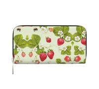 SDFHU Bella Stampa Fragola Delle Donne Del Raccoglitore Alla Moda Viaggi 7.9X3.9 "Casual Pochette Regalo per le Signore, nero, Taglia unica, Arte