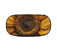 SDFHU Bellissimo girasole 4 Stampa Matita Caso Cancelleria Strumento Forniture per Ufficio Unisex Accessorio Adatto Per Ogni, Nero , Taglia unica, Carino