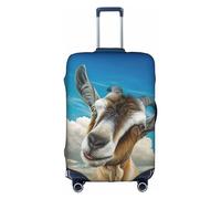 Sdfhu Blue Goat Print Print Unique Travel Luggage Cover Lavabile Anti Graffio Valigia Protector per Vacanza, bianco, Small