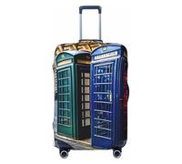 SDFHU british phone booth Stampa Valigie Coperture Personalizzate Bagagli Protector Elastico Lavabile Travel Gear Cover, nero, X-Large