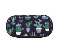 SDFHU Cactus Pianta grassa Stampa Astuccio Cancelleria Strumento Forniture per Ufficio Unisex Accessorio Adatto Per Ogni Occasione, Nero, Taglia Unica, Carino, Nero , Taglia unica, Carino