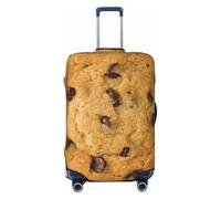 SDFHU Coperture per valigie con stampa di biscotti al cioccolato, protezione per bagagli personalizzata elastica e lavabile, nero, Large