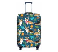 Sdfhu Corgi Print Unico Travel Bagagli Copertura Lavabile Anti Graffio Valigia Protector per Vacanza, bianco, Large