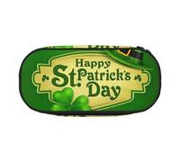 SDFHU Happy St. Patrick's Day Stampa Astuccio Cancelleria Strumento Forniture per Ufficio Accessorio Unisex Adatto Ogni Occasione, Nero, One Size, Carino