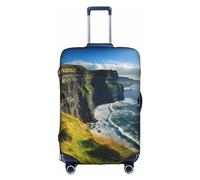 Sdfhu Irlanda All'aperto Contea di Clare The Cliffs Stampa Unica Copertura Bagagli Da Viaggio Lavabile Anti Graffio Valigia Protector per Vacanze, bianco, Medium
