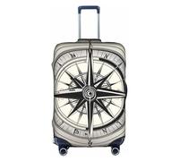 Sdfhu Legge della Bussola Navigazione 1 Stampa Unica Copertura Bagagli Da Viaggio Lavabile Anti Graffio Valigia Protector per Vacanza, bianco, Medium
