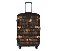 Sdfhu Libreria Libreria Libro Stampa Unica Copertura Bagagli Da Viaggio Lavabile Anti Graffio Valigia Protector per Vacanza, bianco, Large