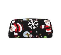 SDFHU Merry Christmas 1 Stampa Adulti Matita Bag Versatile Astuccio Cerniera Multifunzionale Cerniera Astuccio, Argento, Taglia unica