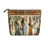 SDFHU Women in ancient egypt Print Toiletry Pouch per le donne Borsa per il trucco monostrato Borsa da viaggio Essentials Cosmetici con cerniera, nero, Taglia unica