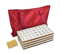 SDFSDE Set di piastrelle Mahjong 146 pezzi di piastrelle Mah Jong acriliche cinesi da 1,6 pollici con custodia e dadi adatti for feste di viaggio(A)