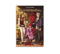 SDFUIJXCV Poster decorativo da parete su tela con varianti delle fiabe di Grimm, poster decorativo da parete e stampa artistica moderna, per camera da letto, per camera da letto, 50 x 75 cm