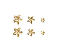 SDFWGG 3 Pezzi Orecchini a Perno Donna Set Mini Stella Marina Fiore Croce Lobo Margherita a Perno Orecchini Fiore Donna Piercing Gioielli per Feste Cerimonie Matrimonio