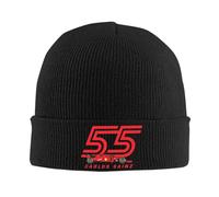 SDFXCDR Caldo in Inverno Carlos Sainz Jr F1 Signature Graphic Caldo Berretto Lavorato a Maglia Invernale Cofano Cappello Skullies Berretti Hip Hop Caps per Unisex