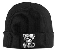 SDFXCDR Caldo in Inverno Questa Ragazza vende immobili ha referral Beanie Hat Donne Knit cap Uomo Inverno Slouchy Cappello Cappello Lavorato a Maglia