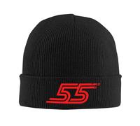 SDFXCDR Carlos Sainz Jr F1 Signature Graphic Berretto Lavorato a Maglia Caldo Scuro Cappello a Maglia Invernale Skullies Berretti Hip Hop Caps per Unisex Calore Invernale