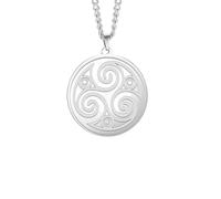 SDFXCDR Collana da uomo con ciondolo a forma di triplice spirale di triskelion, collana punk, stregoneria, timbro di Salomone, collane amuleto