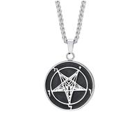 SDFXCDR Collana Personalizzata, Sigillo di lucifero, lucifero Siegel, Collana Pendente da Uomo per Una Migliore Regola nel Regalo dell'inferno