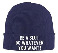 SDFXCDR Cotone Caldo Puro, Ho Due titoli Mamma e Nonna Cappello A Maglia Slouchy Cappello Inverno Caldo Cappello Nero Morbido Cappello Invernale Caldo Stampa Cappelli a Maglia Elasticizzata