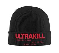 SDFXCDR Inverno Caldo Cotone, Ultrakill Shooter Game Knit Cuff Beanie Cappelli per Le Donne Uomo Caldo Knit Skullies Beanie cap